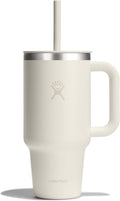 Hydro Flask Travel Tumbler with Handle and Straw - 32 oz Ivory