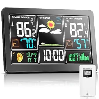 KALEVOL Weather Station with Color Display and Atomic Clock