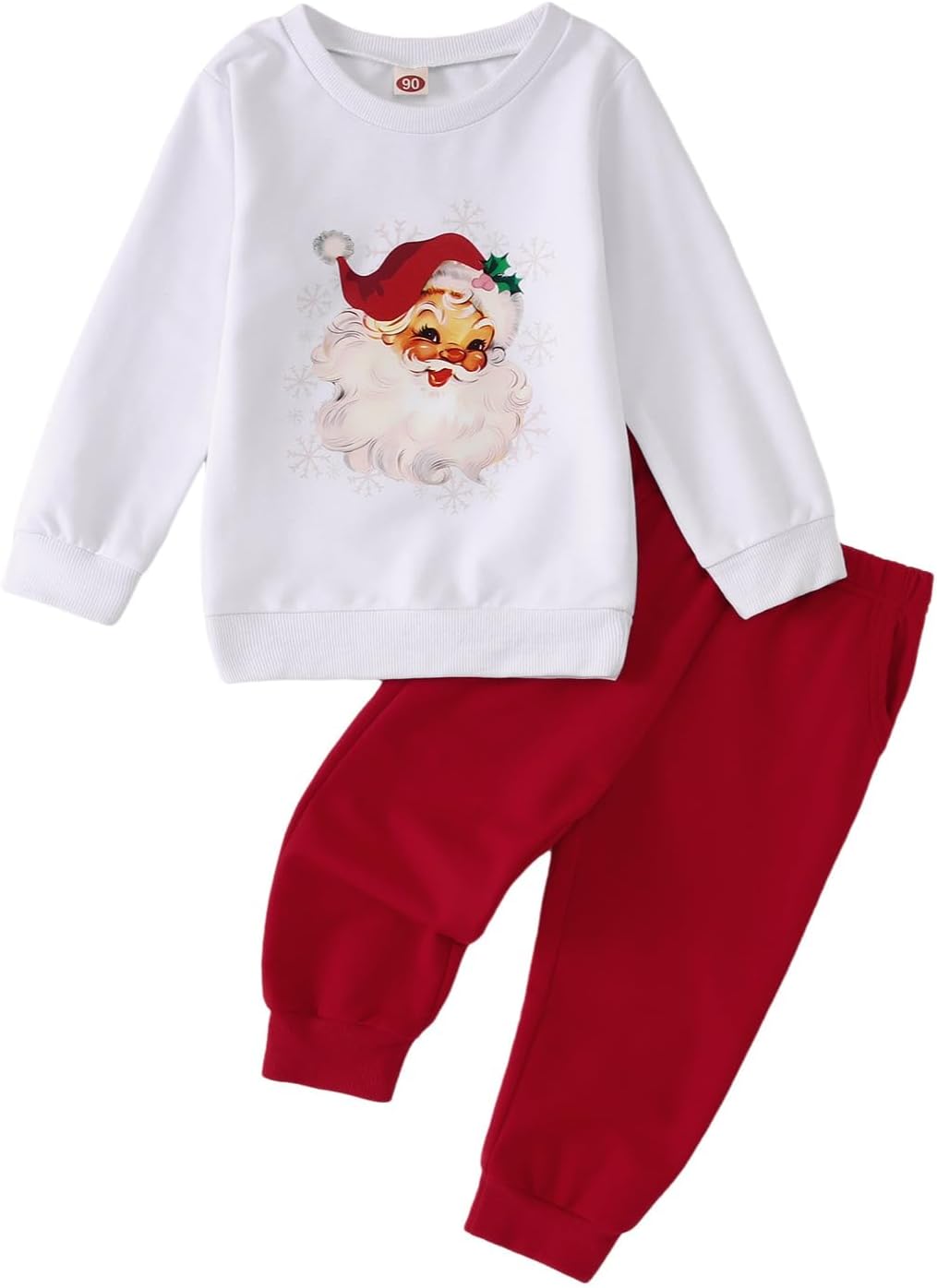 Cozy Santa Crewneck Set for Baby Xmas 