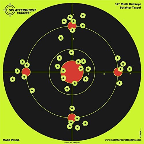 Splatterburst Targets - 12 inch Multi-Bullseye Shooting Targets