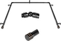 Black Bay Window Curtain Rod 1 in for Bay Windows - Heavy Duty