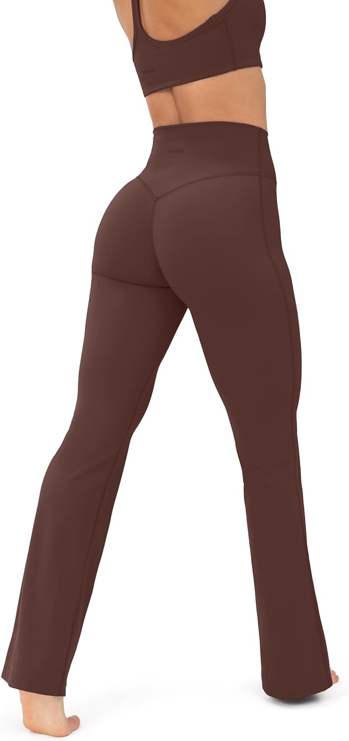 PAVOI ACTIVE High Waisted Flare Leggings for Women - Soft Fit