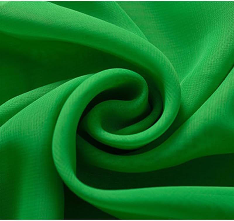 YYCRAFT Chiffon Fabric by The Yard 59in Wide in Emerald Green