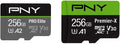 PNY 256GB PRO Elite and Premier-X microSDXC - Fast 4K Storage