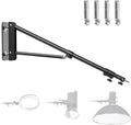 Wall Mount Ring Light Boom Arm 71in - Space-Saving 180 Swivel