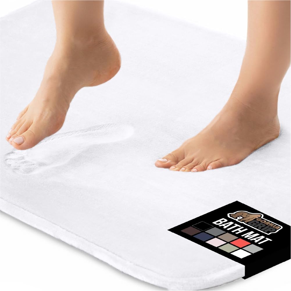 GORILLA GRIP Thick Memory Foam Bath Rugs for Ultimate Comfort