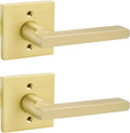 Brushed Gold Dummy Door Handle Set - Decorative Non-Turning Interior
