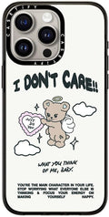 Clear Black Compact Case for iPhone 15 Pro Max - Angel Bear Slim Fit