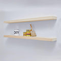 Homeforia 60 in Wood Floating Shelf Set of 2 - Solid Natural Pine