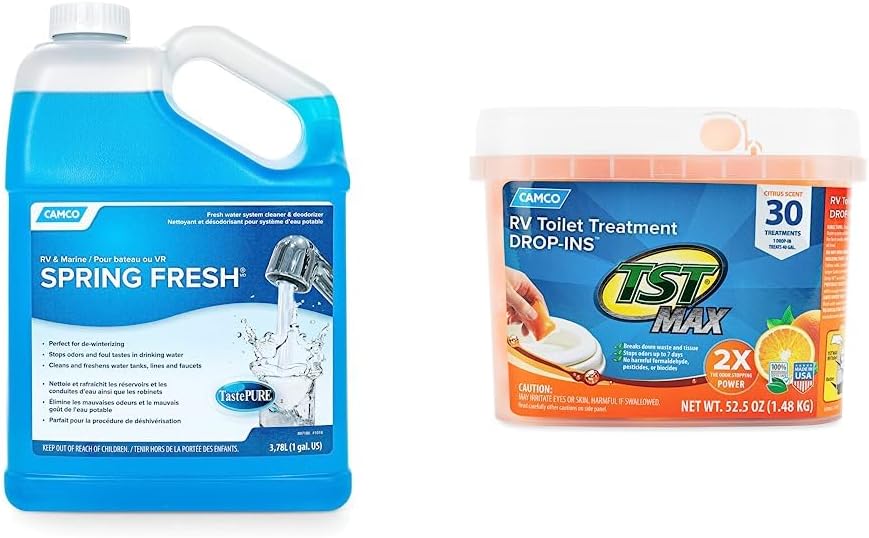 Camco TastePURE Water System Cleaner & RV Toilet Treatment