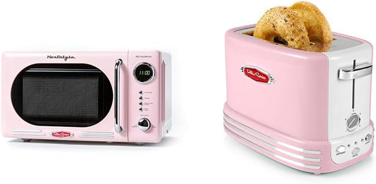 Nostalgia Retro Microwave & Toaster Set - Vintage Vibes!