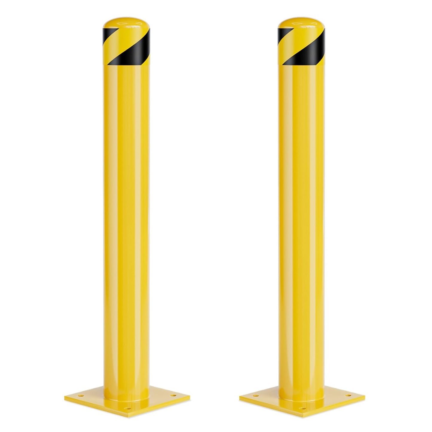 Safety Bollard Post for Traffic Sensitive Areas - 52 Inch Steel