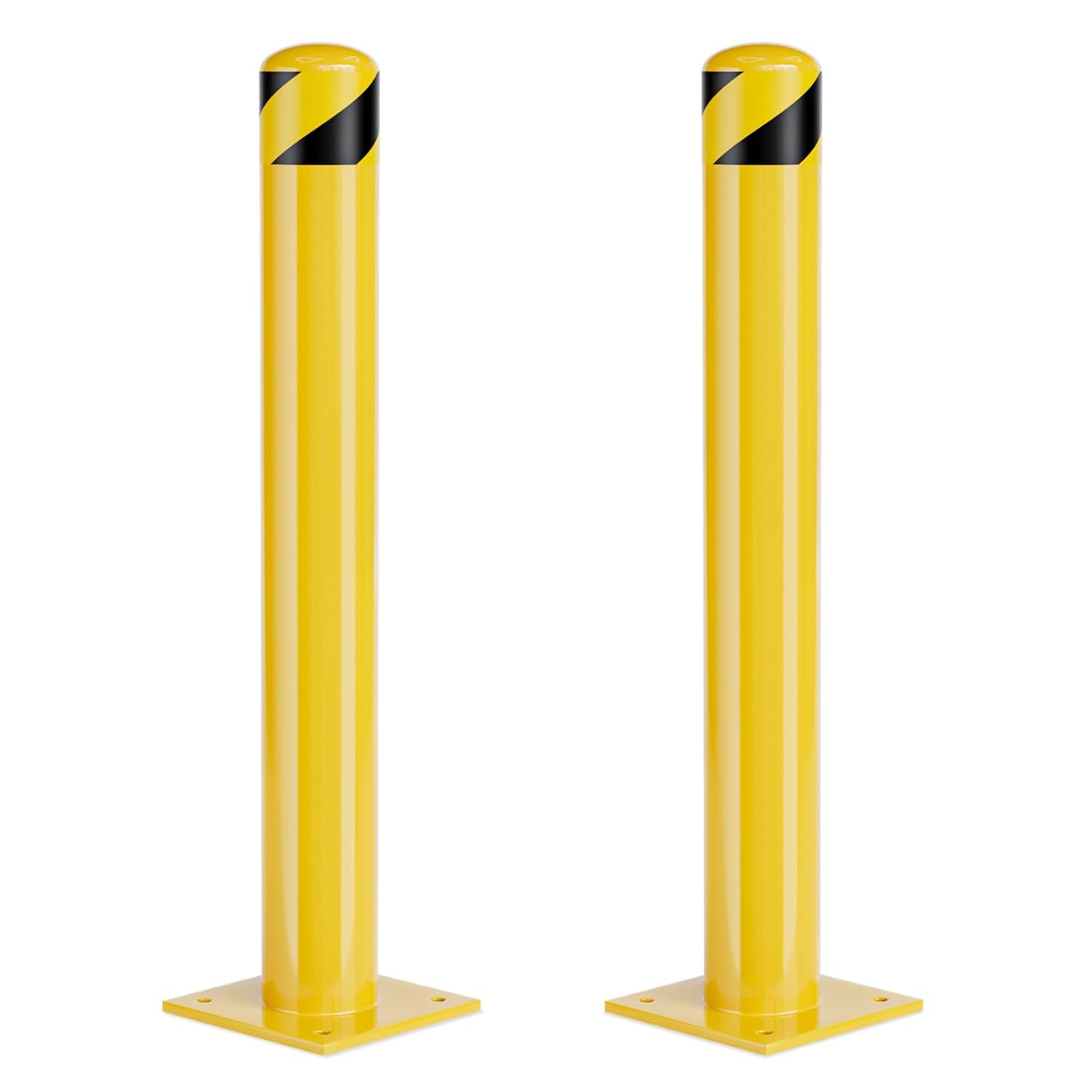 Safety Bollard Post for Traffic Sensitive Areas - 52 Inch Steel