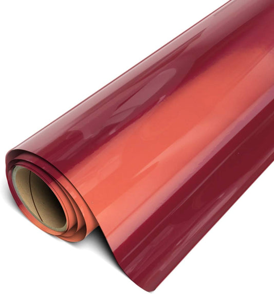 Vibrant Electric Cranberry HTV Vinyl - Effortless Iron-On 3ft Roll
