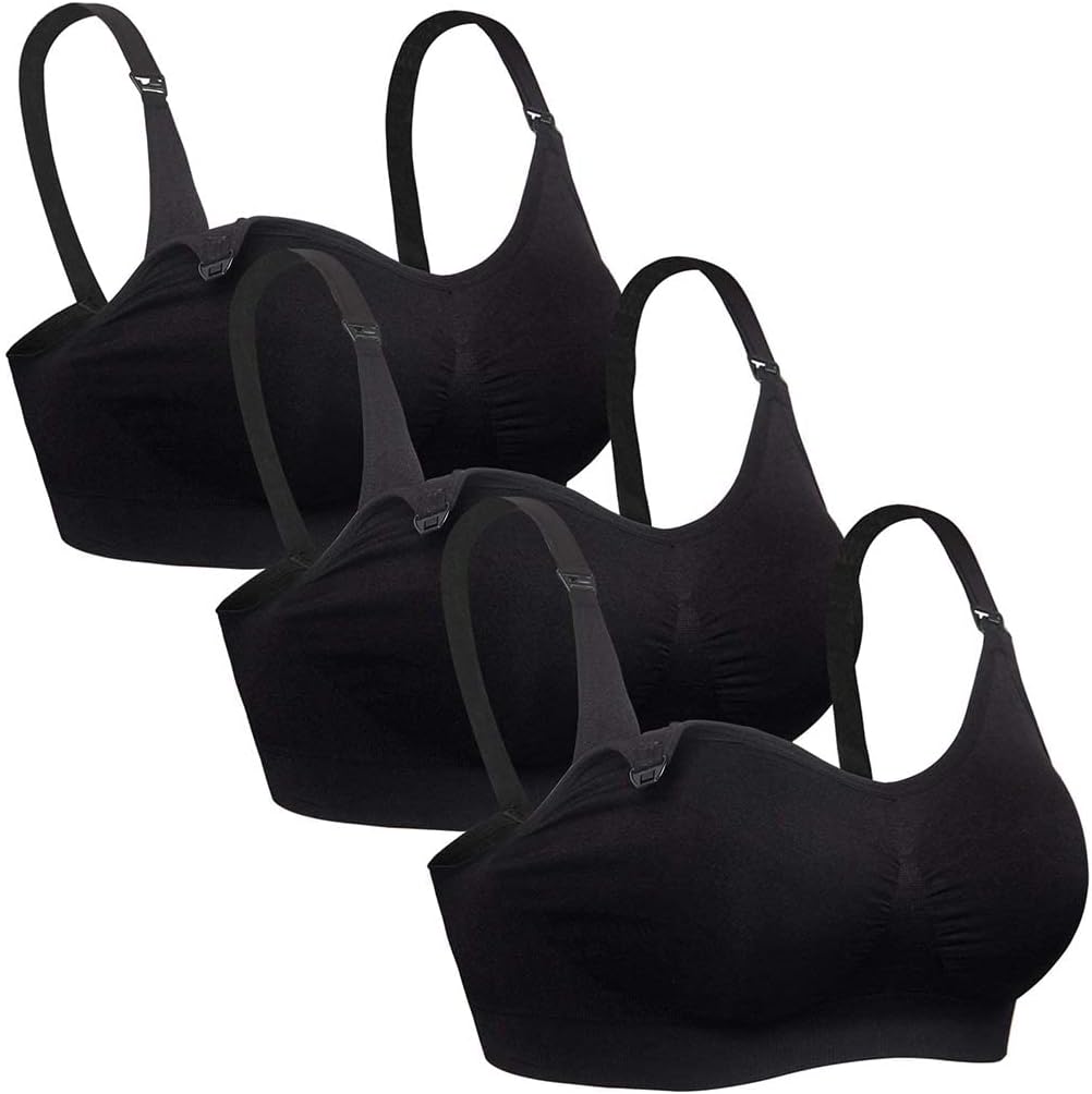 iLoveSIA Nursing Bras for Moms: Seamless Sleep Support 3-Pack