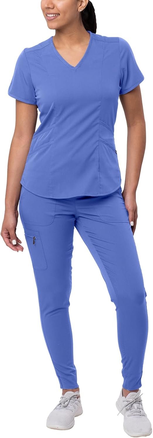 Adar Pro Modern Athletic Scrub Set for Women - Stylish Comfort