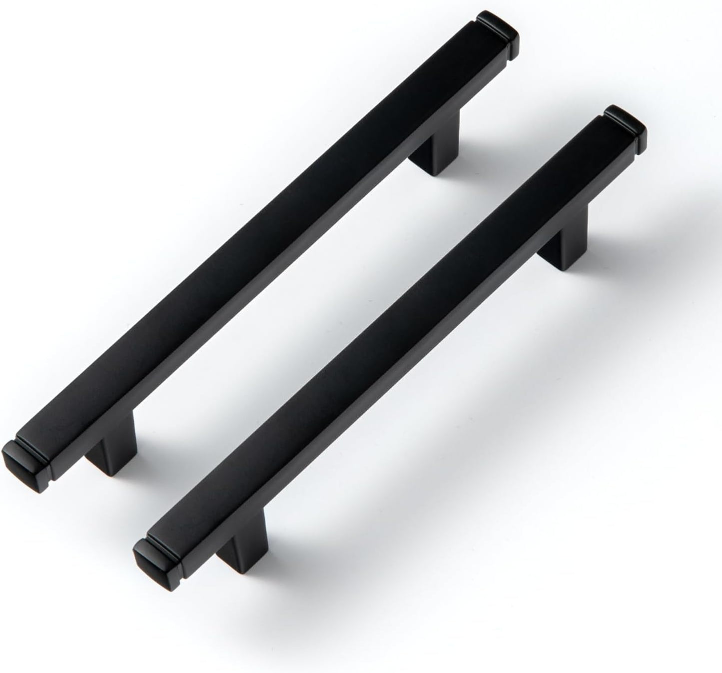 Goo-Ki Matte Black Drawer Handles for Kitchen Cabinets 6-Pack