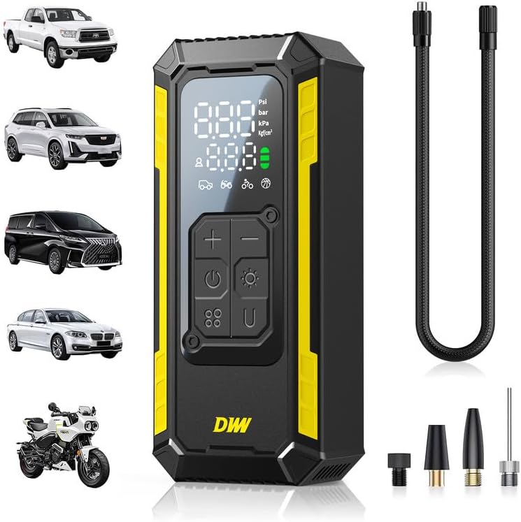 DWW Tire Inflator Portable Air Compressor for Quick Inflation