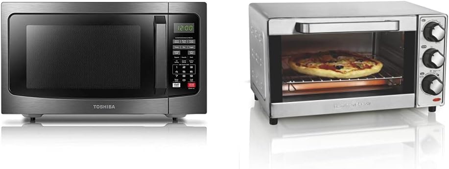 Efficient Cooking Combo: Toshiba Microwave + Hamilton Beach Oven
