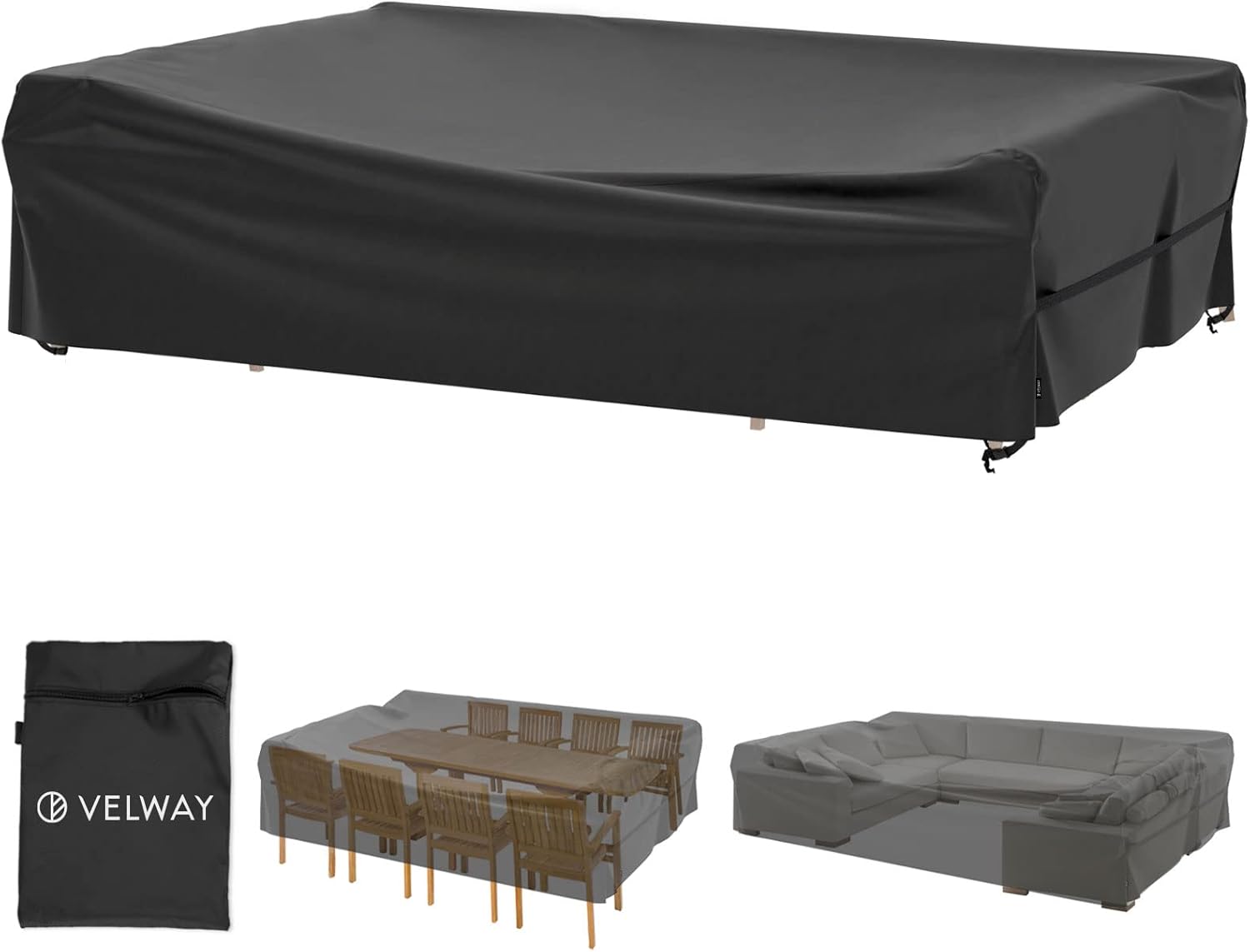 Velway Patio Table Chairs Set - Waterproof Outdoor Bistro Cover