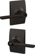 SCHLAGE Latitude Lever with Century Trim Keyed Entry Lock - Aged