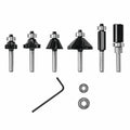 Bosch RBS006TES 6 pc Carbide-Tipped Trim and Edging Router Bit Set