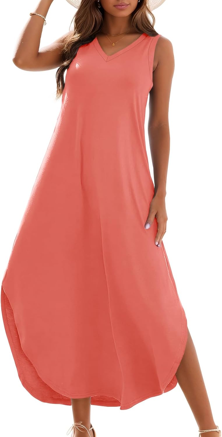 Zilcremo Women's Summer Casual Loose Sundress Long Dress Review