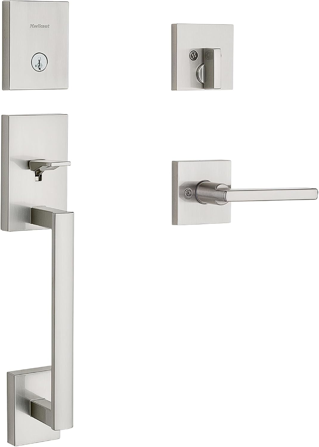 Kwikset San Clemente Front Door Lock Handle and Deadbolt Set