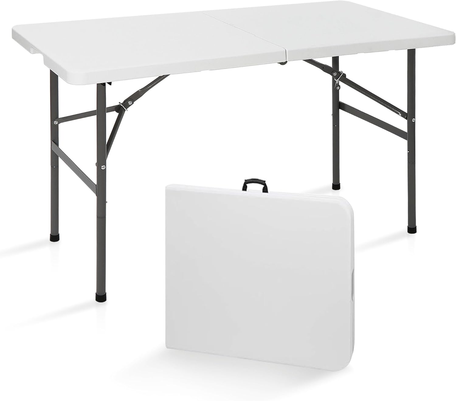 Portable 4 Foot Folding Table for Indoor Outdoor Use