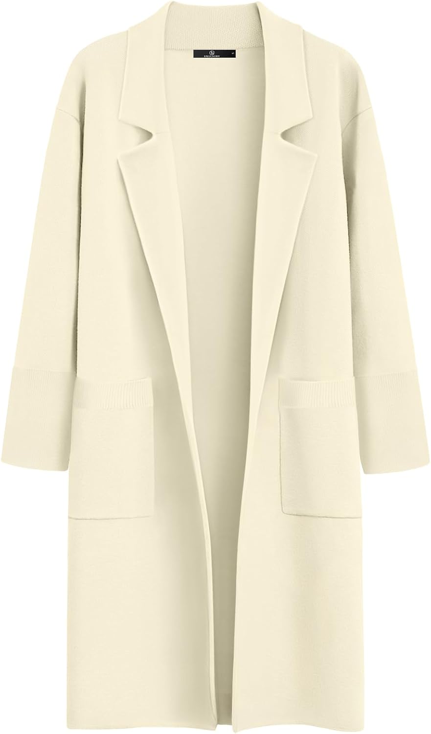 LILLUSORY Women's Long Cardigan Sweater for Cozy Fall Style