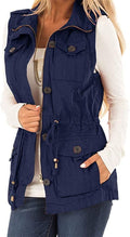 Koodred Women's Casual Military Utility Vest Lightweight Sleeveless at