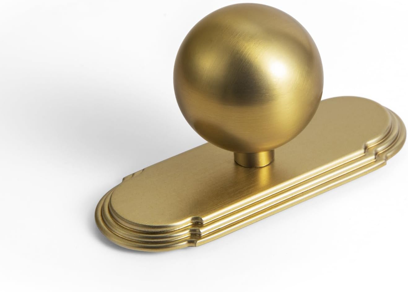 Brushed Gold Cabinet Knobs with Backplate for Modern Elegance