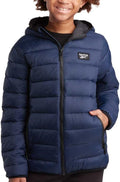 Boys Insulated Puffer Jacket - Lightweight Wind & Water Resistant