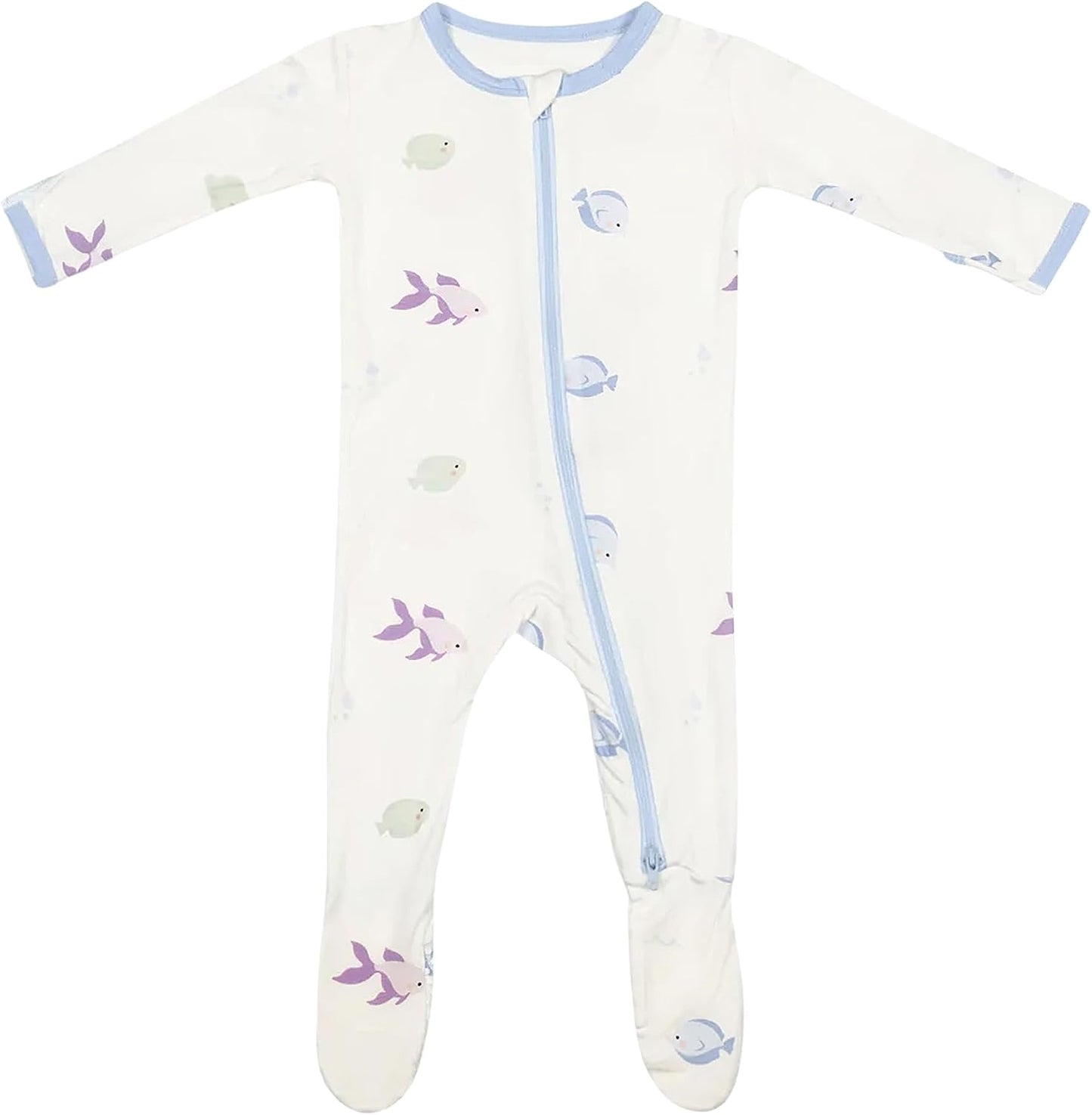 Ultra Soft Bamboo Baby Footie Pajamas for Newborns 0-24 Months
