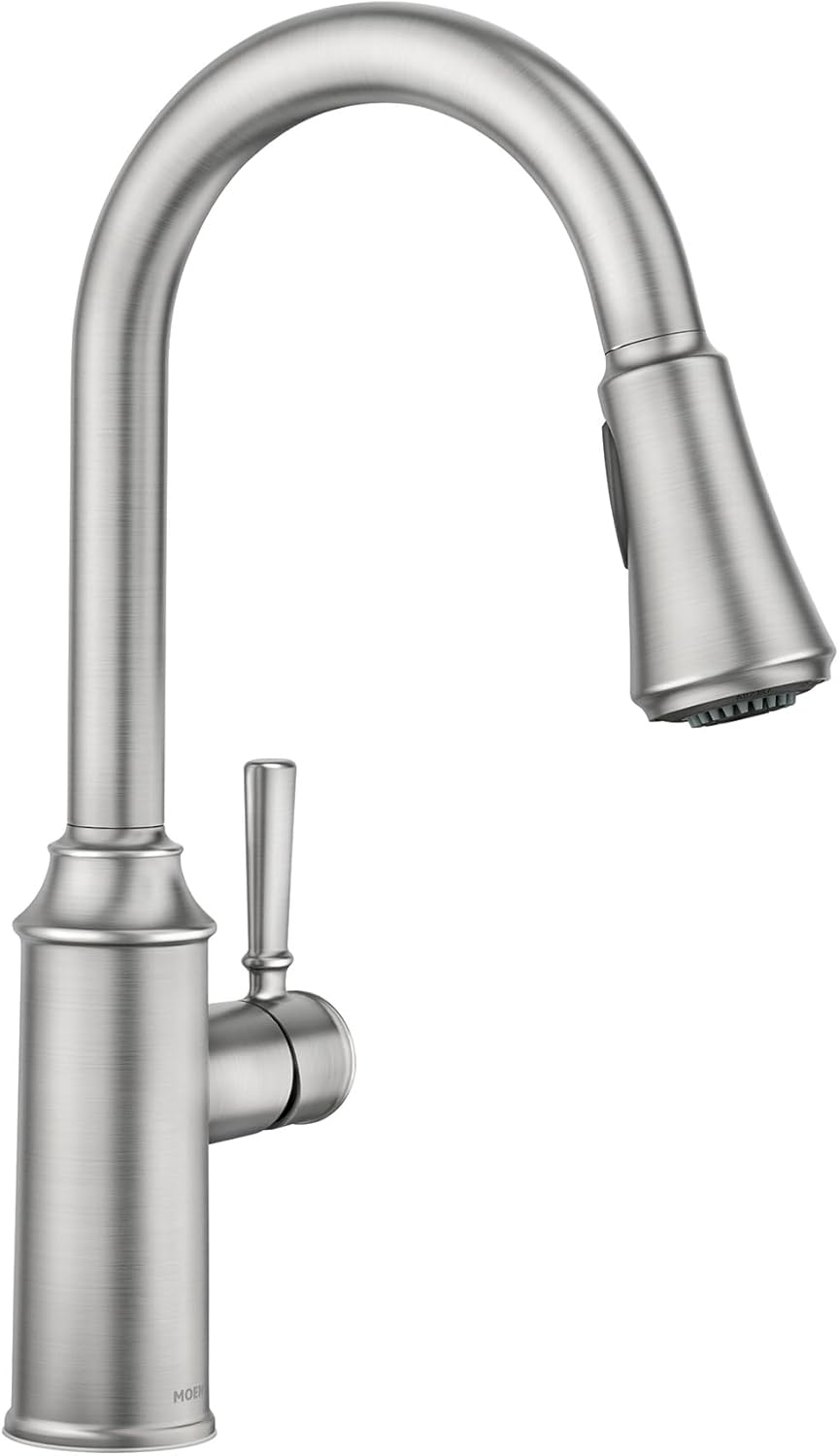 Moen 87801SRS Conneaut Kitchen Faucet with Power Clean Technology