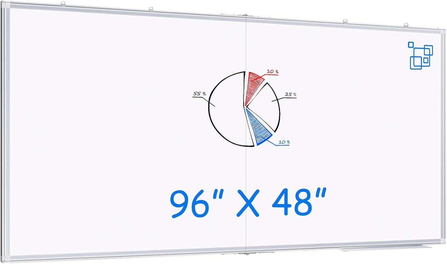 Magnetic Dry Erase Board 96 x 48 inches for Office and Home