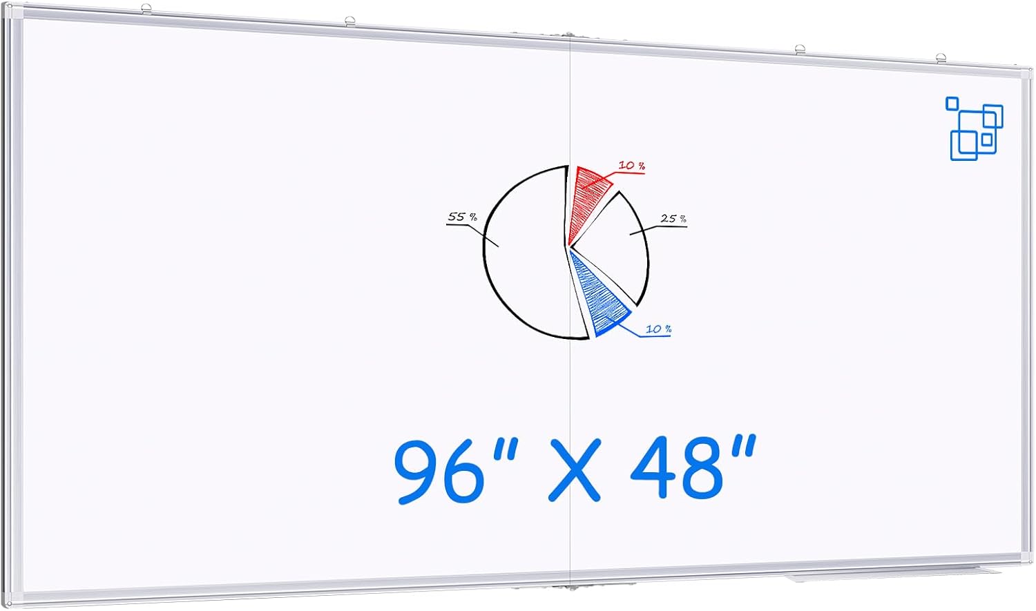 Magnetic Dry Erase Board 96 x 48 inches for Office and Home