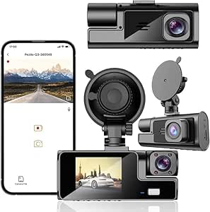 Dash Cam Front and Inside 1080P FHD for Cars with WiFi