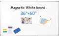 Large Magnetic Dry Erase Board 36 x 60 in - Smooth, Durable Wall