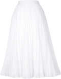 GRACE KARIN High Elastic Waist Pleated Chiffon Midi Skirt (Style YV19)