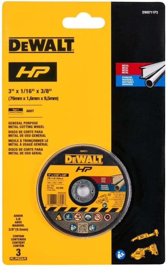 Dewalt 3IN Bonded Cutting Wheel 3PACK - Precise cuts guaranteed