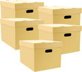 Archival Storage Cartons for Documents and Photos, Pack of 5
