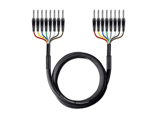 Monoprice 8-Channel 1/4-Inch TS Male Snake Cable - 20 Feet