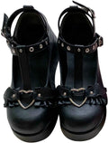 Mary Jane Shoes for Women Cute Ankle Strap Platform Wedge Heels