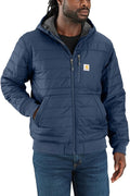 Carhartt Men's Rain Defender Relaxed Fit Insulated Hooded Jacket water