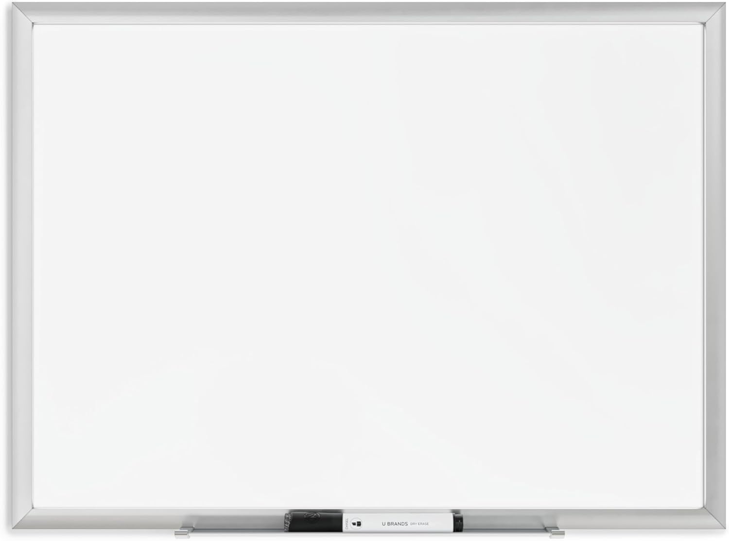 Magnetic Dry Erase Board with Silver Frame for Home or Office