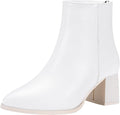 Jeossy Womens Chunky Heeled Ankle Boots - Stylish Mid Heel Booties