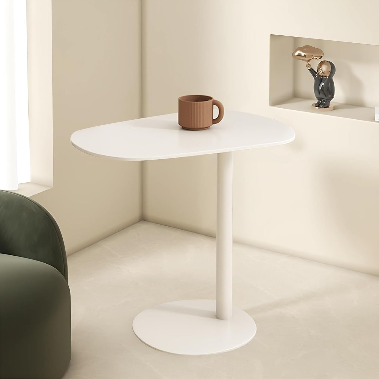 Sleek C-Shaped Side Table by AKSOUDEW