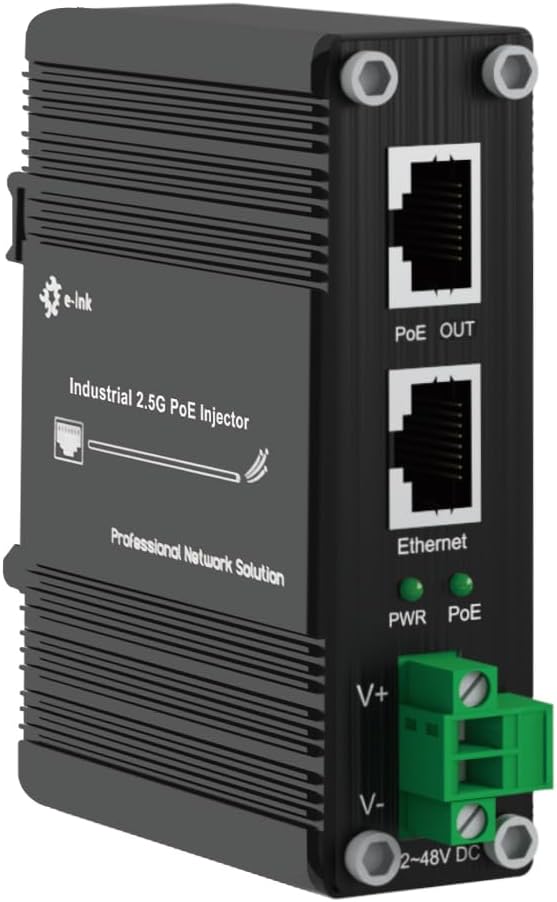 E-link Industrial Gigabit PoE++ Injector for High Power Needs