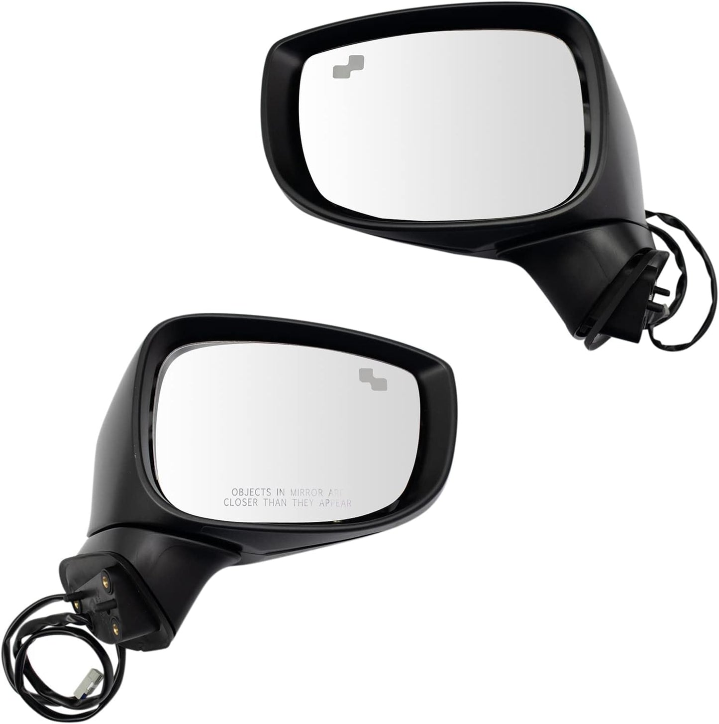 TRQ Power Mirror Set for 2017-2021 Mazda CX-5 with Blind Spot